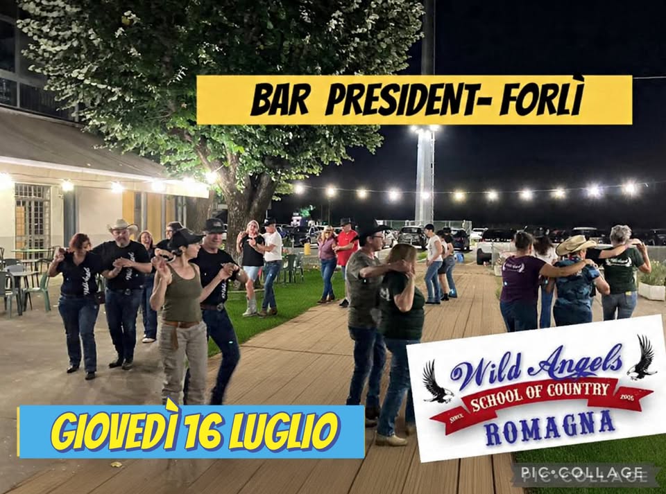 Evento Forlì Country balla l’estate@Bar President Forlì Locandina Forlì Country balla l’estate@Bar President Forlì - giovedì 16 luglio ore 19:30 - 21:30