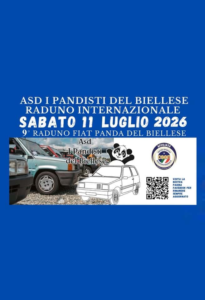 Evento Raduno Internazionale 9° Raduno Fiat Panda del Biellese Locandina Raduno Internazionale 9° Raduno Fiat Panda del Biellese - sabato 11 luglio ore 14:00 - 23:55