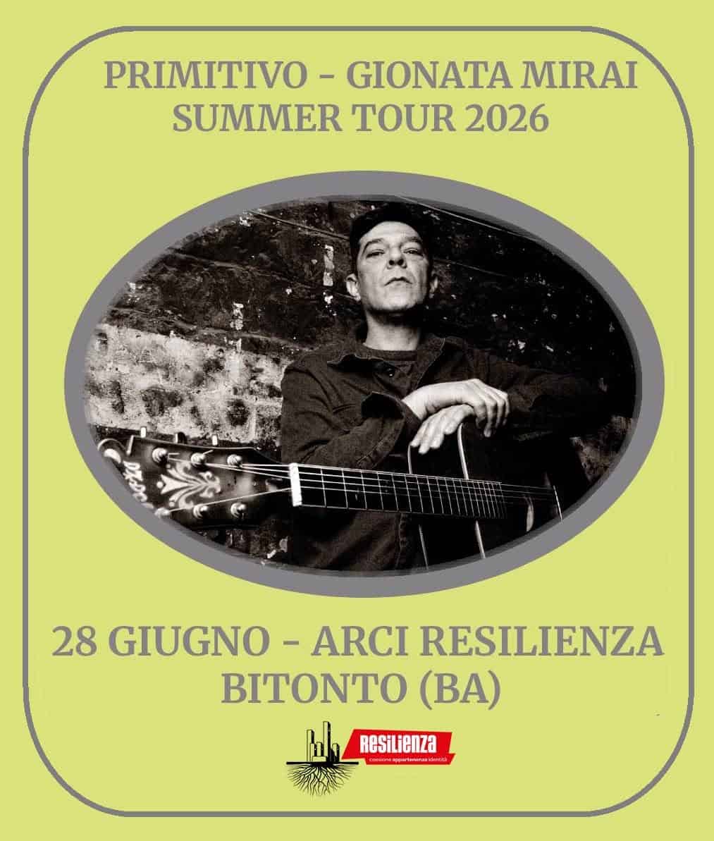Evento Gionata Mirai – Primitivo Locandina Gionata Mirai – Primitivo - domenica 28 giugno ore 21:00 - 23:00