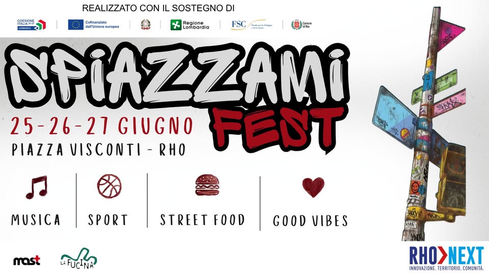 Evento Spiazzami Fest 2026 Locandina Spiazzami Fest 2026 - da giovedì 25 giugno - sabato 27 giugno 2026 ore 20:00 ore 23:45