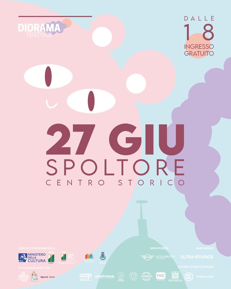 Evento Diorama Festival – Centro Storico, Spoltore – Ingresso Gratuito Locandina Diorama Festival – Centro Storico, Spoltore – Ingresso Gratuito - sabato 27 giugno ore 18:00 - 20:00