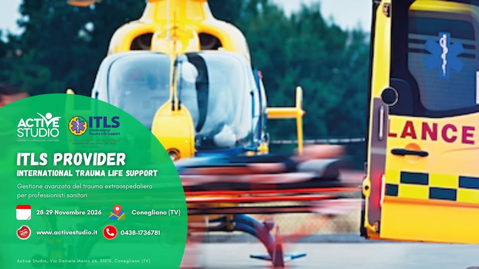 Evento ITLS (International Trauma Life Support) Provider (Basic Advanced) Locandina ITLS (International Trauma Life Support) Provider (Basic Advanced) - da sabato 28 novembre - domenica 29 novembre 2026 ore 08:30 ore 17:30