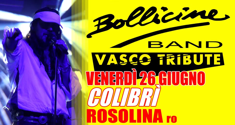 Evento BoLLicine Band live @COLIBRÌDRINK&FOOD Rosolina RO, venerdì 26 giugno 2026 Locandina BoLLicine Band live @COLIBRÌDRINK&FOOD Rosolina RO, venerdì 26 giugno 2026 - venerdì 26 giugno ore 21:30 - 23:30