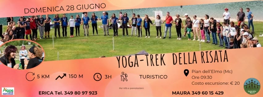 Evento Yoga Trek Della Risata Locandina Yoga Trek Della Risata - domenica 28 giugno ore 09:30 - 11:30