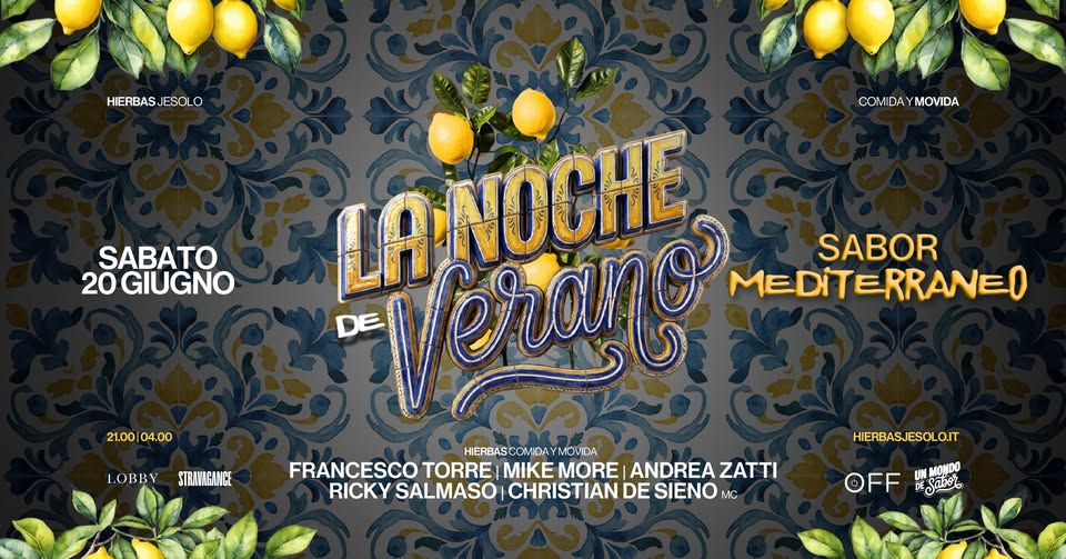 Evento 20.06 Sabor Mediterraneo Locandina 20.06 Sabor Mediterraneo - sabato 20 giugno ore 21:00 - 23:00