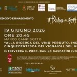 ASPETTANDO IL PALIO – Alla ricerca del vino perduto, con Marco Campigotto ASPETTANDO IL PALIO - Alla ricerca del vino perduto, con Marco Campigotto