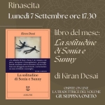 Gruppo di lettura (si riparte a settembre) con La solitudine di Sonia e Sunny Gruppo di lettura (si riparte a settembre) con La solitudine di Sonia e Sunny