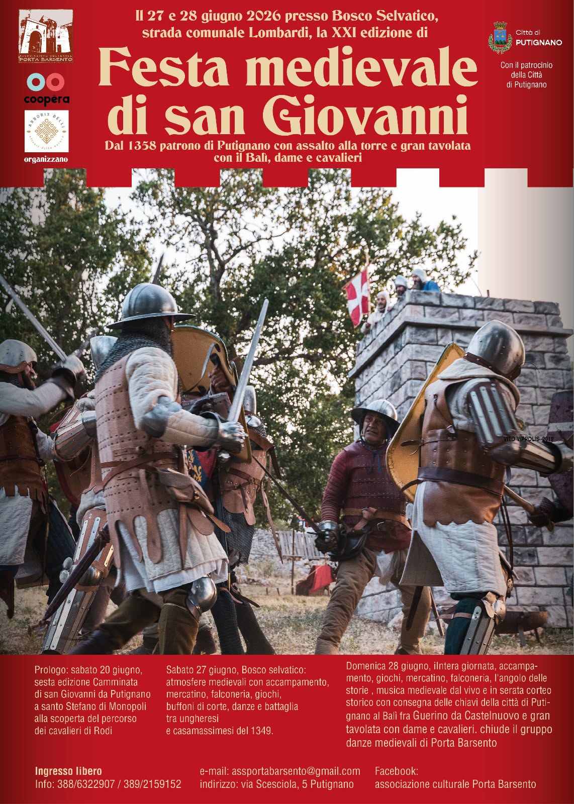 Evento Festa Medievale Di San Giovanni – Xxi Edizione Locandina Festa Medievale Di San Giovanni – Xxi Edizione - da sabato 27 giugno - domenica 28 giugno 2026 ore 18:00 ore 23:00