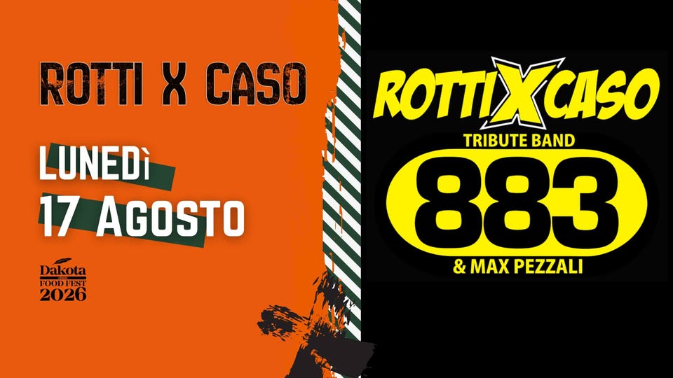 Evento ROTTI X CASO – 883 & Max Pezzali Tribute Dakota Pub @Vigonza (PD) Locandina ROTTI X CASO – 883 & Max Pezzali Tribute Dakota Pub @Vigonza (PD) - lunedì 17 agosto ore 22:00 - 00:00