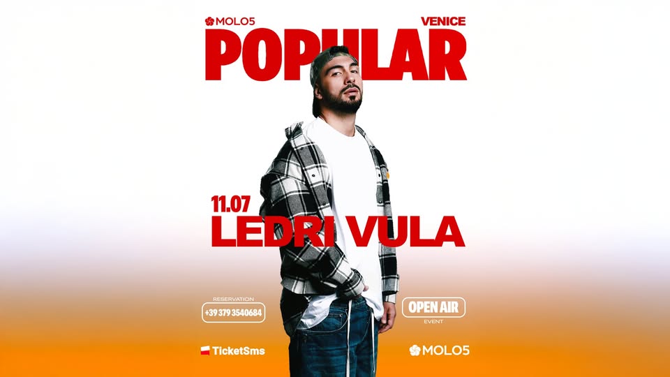 Evento Popular – Ledri Vula @Molo5 Locandina Popular – Ledri Vula @Molo5 - sabato 11 luglio ore 22:00 - 00:00