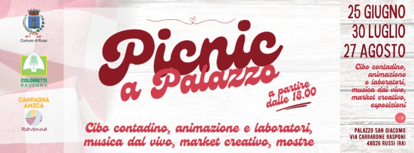 Evento Agri – picnic a Palazzo Locandina Agri – picnic a Palazzo - da giovedì 25 giugno - giovedì 27 agosto 2026 ore 18:00 ore 23:00