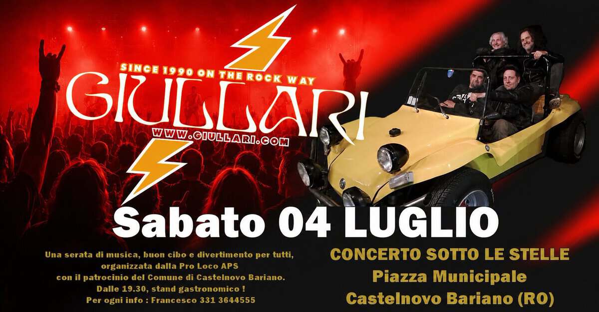 Evento Giullari In Concerto A Castelnovo Bariano (Ro) Locandina Giullari In Concerto A Castelnovo Bariano (Ro) - sabato 4 luglio ore 21:00 - 23:00