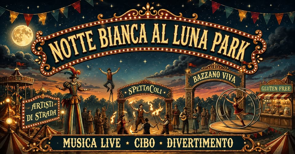 Evento Notte Bianca a Bazzano Locandina Notte Bianca a Bazzano - venerdì 19 giugno ore 19:00 - 21:00
