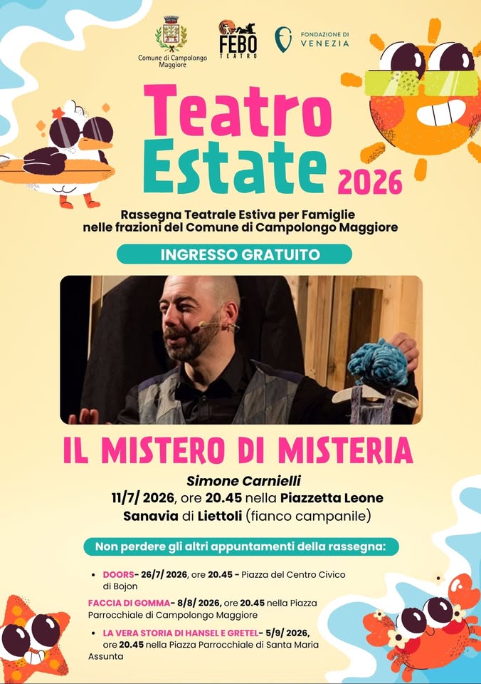 Evento Teatro nelle Frazioni – Il Mistero di Misteria Locandina Teatro nelle Frazioni – Il Mistero di Misteria - sabato 11 luglio ore 20:45 - 22:45
