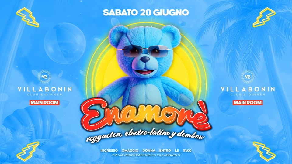 Evento Enamorè – Reggaeton, Electro Latino y Dembow @VillaBonin Locandina Enamorè – Reggaeton, Electro Latino y Dembow @VillaBonin - sabato 20 giugno ore 21:00 - 04:00