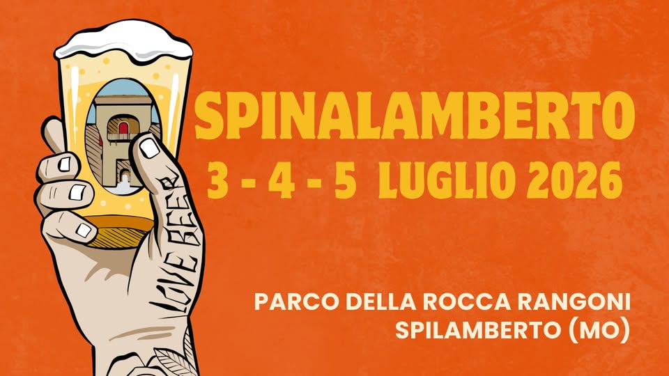 Evento Spinalamberto 2026 – Festival della Birra Artigianale Italiana Locandina Spinalamberto 2026 – Festival della Birra Artigianale Italiana - da venerdì 3 luglio - domenica 5 luglio 2026 ore 19:00 ore 23:00