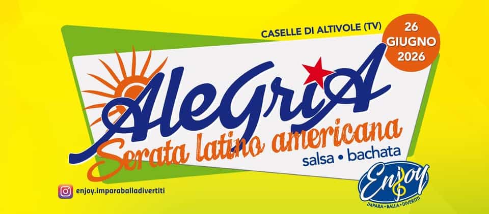 Evento Serata Latina Caselle di Altivole Locandina Serata Latina Caselle di Altivole - venerdì 26 giugno ore 20:30 - 00:00