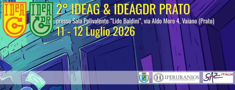 Evento 2° Ideag Prato Locandina 2° Ideag Prato - da sabato 11 luglio - domenica 12 luglio 2026 ore 09:00 ore 19:00