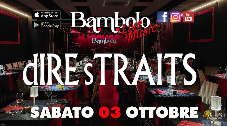 Evento DIRE STRAITS European Tribute da Milano Locandina DIRE STRAITS European Tribute da Milano - sabato 3 ottobre ore 22:45 - 00:45