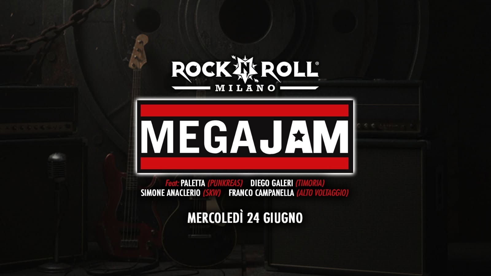 Evento Mega Jam 24 Giugno Locandina Mega Jam 24 Giugno - mercoledì 24 giugno ore 20:00 - 22:00