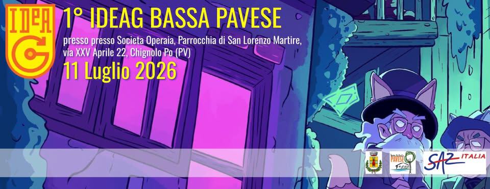 Evento 1° Ideag Bassa Pavese Locandina 1° Ideag Bassa Pavese - sabato 11 luglio ore 09:45 - 11:45
