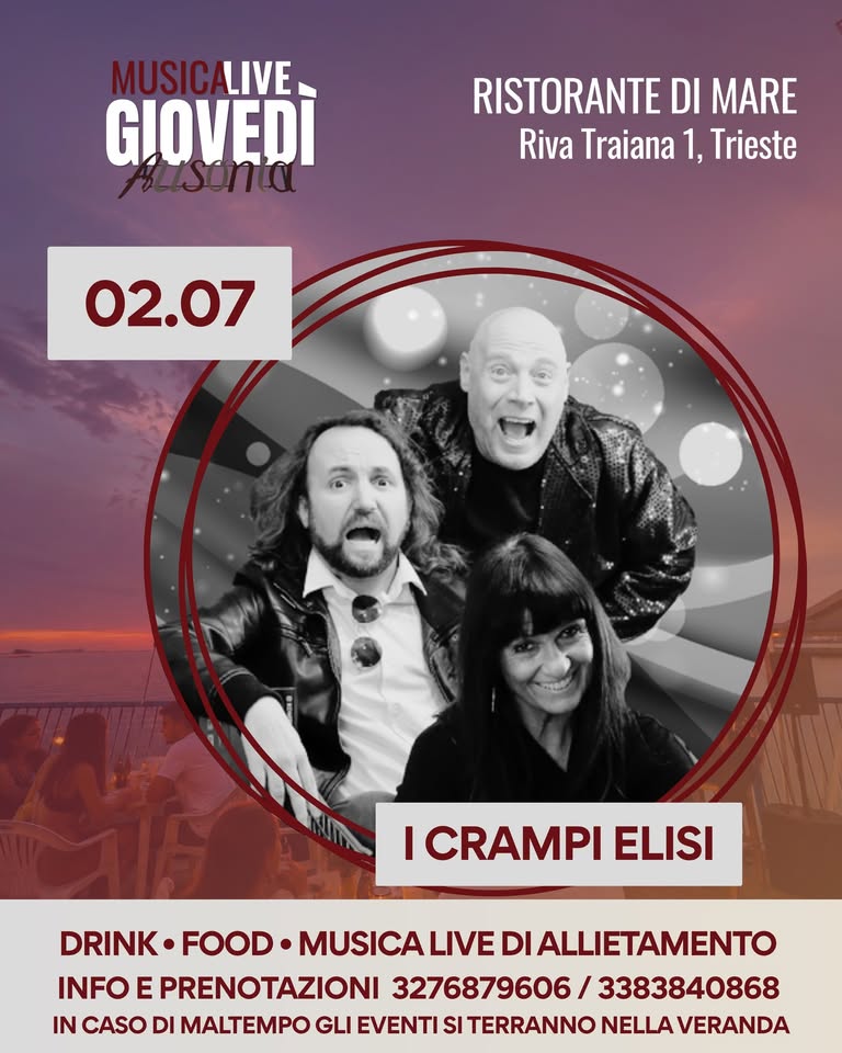 Evento Giovedì Live 02/07 Locandina Giovedì Live 02/07 - giovedì 2 luglio ore 20:00 - 22:00