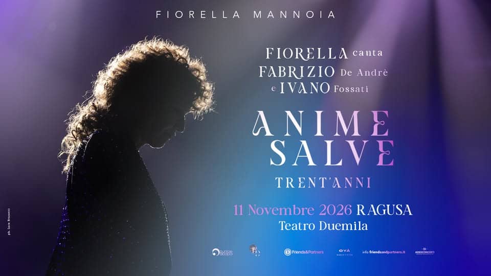 Evento Fiorella Mannoia – Anime Salve – Fiorella Canta De Andrè E Fossati Locandina Fiorella Mannoia – Anime Salve – Fiorella Canta De Andrè E Fossati - mercoledì 11 novembre ore 21:00 - 23:00
