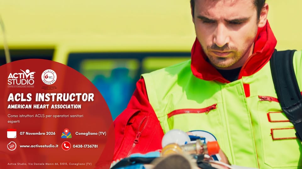 Evento Corso Istruttori ACLS AHA (per Infermieri e Medici) Locandina Corso Istruttori ACLS AHA (per Infermieri e Medici) - sabato 7 novembre ore 08:30 - 18:30