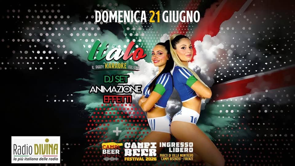 Evento ITALO @CampiBeer Festival Locandina ITALO @CampiBeer Festival - domenica 21 giugno ore 21:00 - 23:00