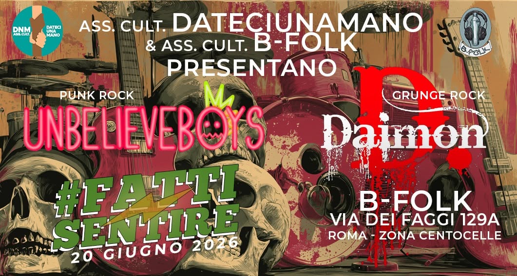 Evento Fatti Sentire Festival ’26 Vol. 6 Locandina Fatti Sentire Festival ’26 Vol. 6 - sabato 20 giugno ore 21:00 - 23:00