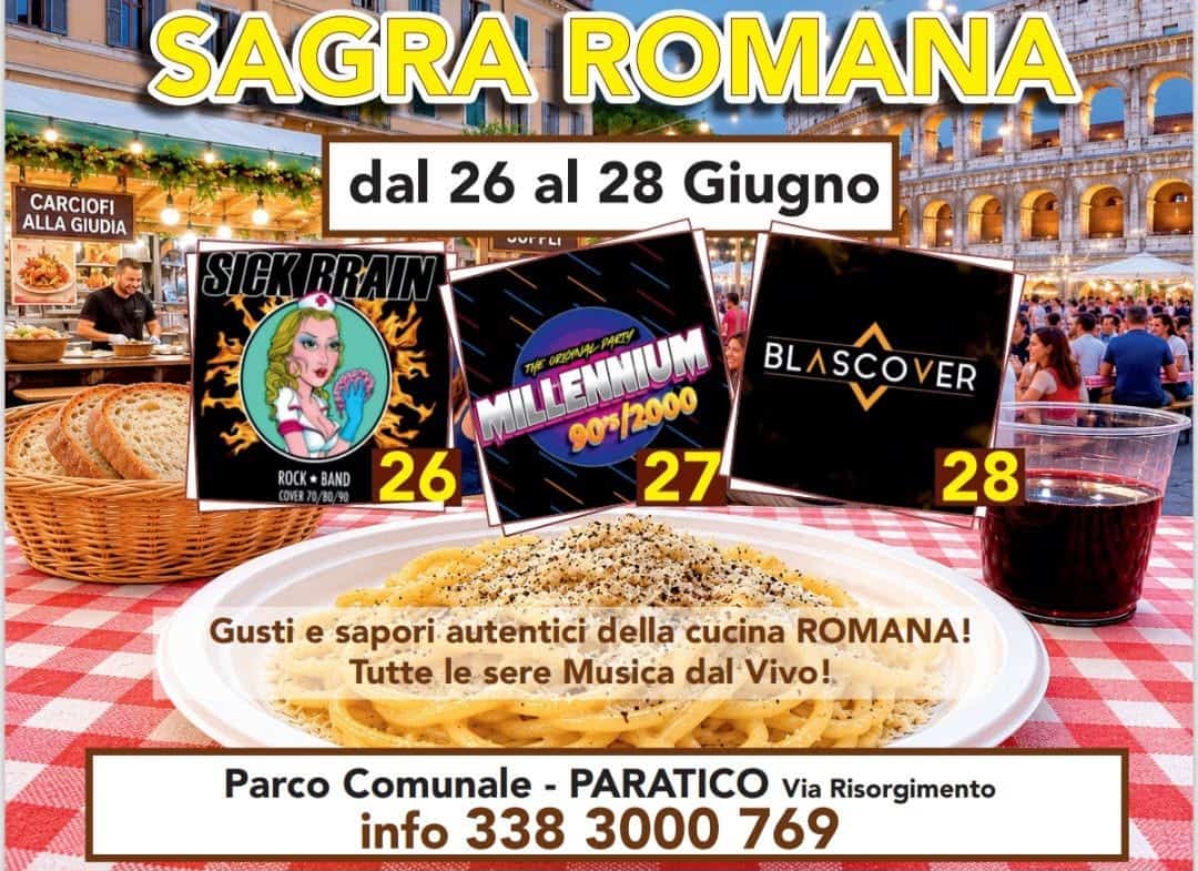 Evento Blascover@Paratico (SAGRA ROMANA) Locandina Blascover@Paratico (SAGRA ROMANA) - domenica 28 giugno ore 21:00 - 23:00
