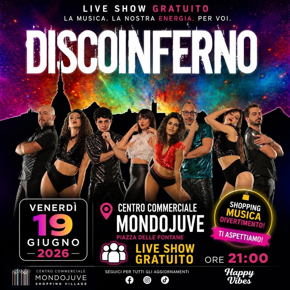 Evento DiscoInferno Mondojuve (Nichelino, TO) Locandina DiscoInferno Mondojuve (Nichelino, TO) - venerdì 19 giugno ore 21:00 - 23:00