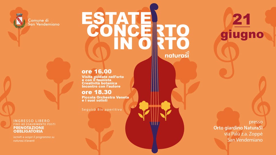 Evento Estate Concerto in Orto Locandina Estate Concerto in Orto - domenica 21 giugno ore 16:00 - 20:30
