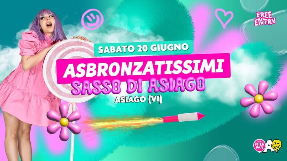 Evento Asbronzatissimi – Sasso – Asiago (Vi) Locandina Asbronzatissimi – Sasso – Asiago (Vi) - sabato 20 giugno ore 20:00 - 22:00