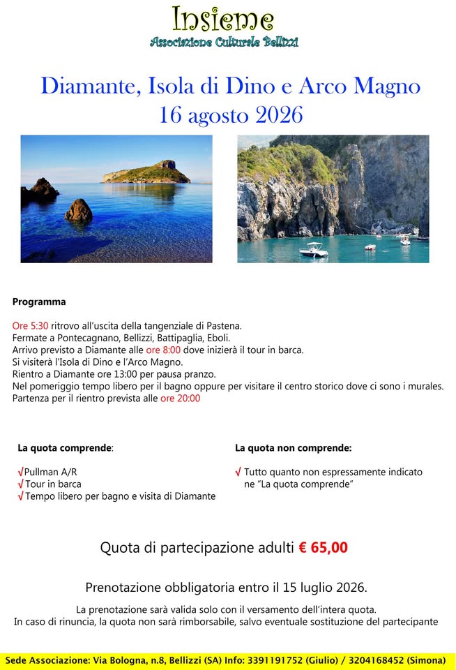 Evento Giornata a Diamante 16 Agosto Locandina Giornata a Diamante 16 Agosto - domenica 16 agosto ore 07:00 - 20:00