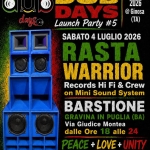 Apulian DuB Days Launch Party 5 RASTA WARRIOR Mini Sound System & Crew – Barstione – Gravina (BA) Apulian DuB Days Launch Party 5 RASTA WARRIOR Mini Sound System & Crew - Barstione - Gravina (BA)