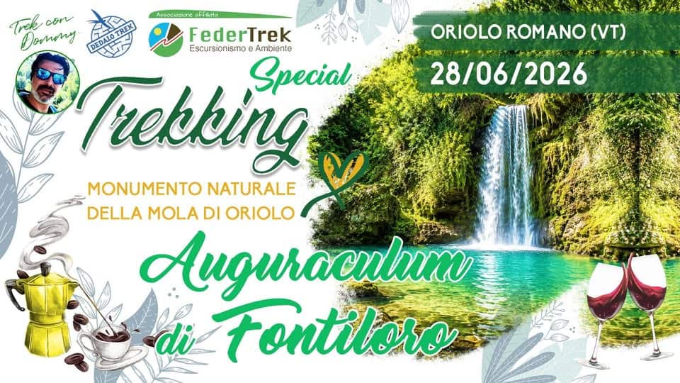 Evento Trek Tuscia nascosta Monumento Naturale Mola di Oriolo Mignone Auguraculum Fontiloro Locandina Trek Tuscia nascosta Monumento Naturale Mola di Oriolo Mignone Auguraculum Fontiloro - domenica 28 giugno ore 09:30 - 11:30
