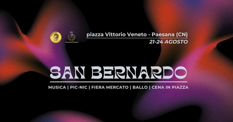 Evento San Bernardo Locandina San Bernardo - da venerdì 21 agosto - domenica 23 agosto 2026 ore 18:00 ore 00:00