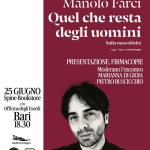 “Quel che resta degli uomini. Sulla mascolinità”. Incontro firmacopie con l’autore Manolo Farci "Quel che resta degli uomini. Sulla mascolinità". Incontro firmacopie con l'autore Manolo Farci