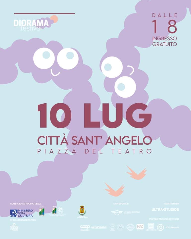 Evento Diorama Festival – Piazza del Teatro, Città Sant’Angelo – Ingresso Gratuito Locandina Diorama Festival – Piazza del Teatro, Città Sant’Angelo – Ingresso Gratuito - venerdì 10 luglio ore 18:00 - 20:00