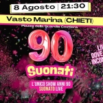 8 Agosto 90 SUONATI TOUR 2026 – Live alla Notte Rosa delle Sirene – Vasto Marina 8 Agosto 90 SUONATI TOUR 2026 - Live alla Notte Rosa delle Sirene - Vasto Marina