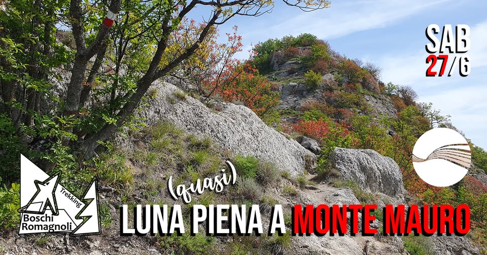 Evento Luna (quasi) piena a Monte Mauro Locandina Luna (quasi) piena a Monte Mauro - sabato 27 giugno ore 21:00 - 23:00