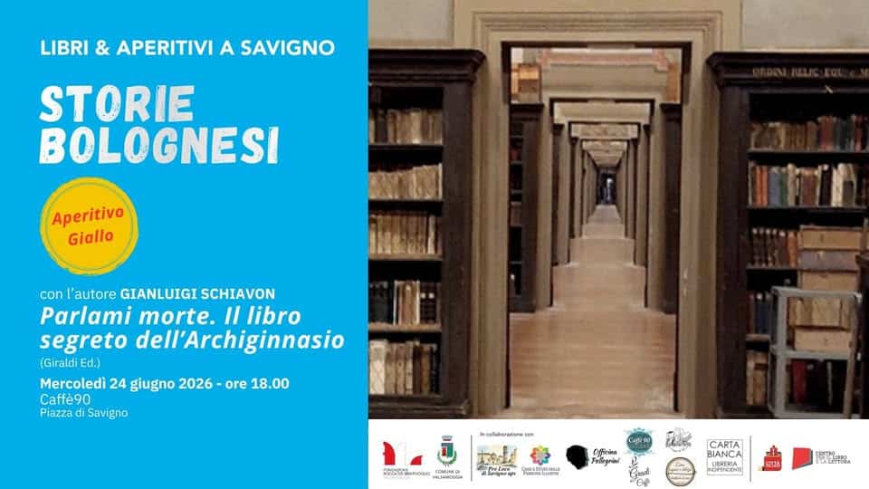 Evento Libri & aperitivi a Savigno – Aperitivo giallo Locandina Libri & aperitivi a Savigno – Aperitivo giallo - mercoledì 24 giugno ore 18:00 - 20:00