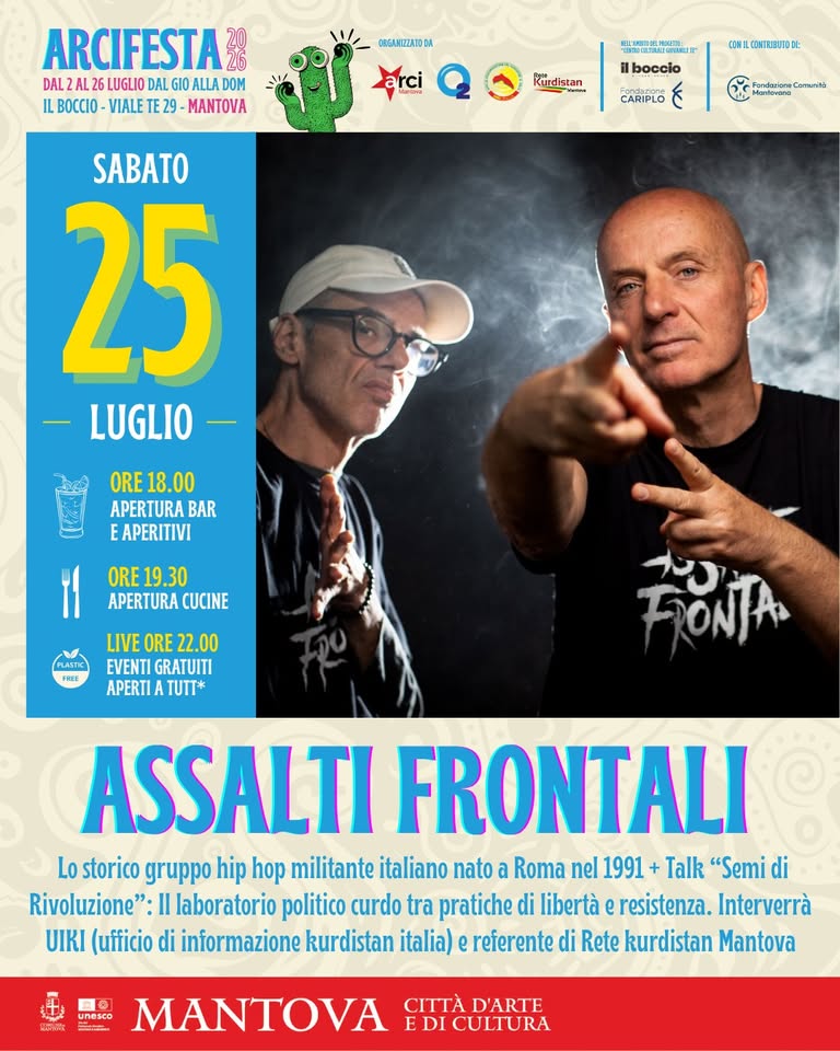 Evento Assalti Frontali – ArciFesta 2026 Locandina Assalti Frontali – ArciFesta 2026 - sabato 25 luglio ore 22:00 - 00:00