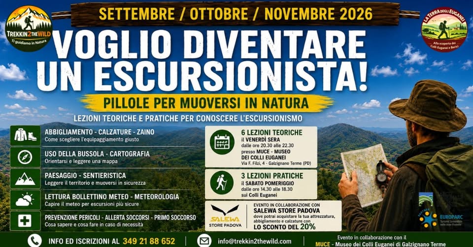 Evento “Voglio diventare un escursionista!” – Pillole per muoversi in Natura Locandina “Voglio diventare un escursionista!” – Pillole per muoversi in Natura - venerdì 25 settembre ore 20:30 - 22:30