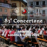 Immagine evento 83° Concertone delle Bande della Magnifica Comunità di Fiemme a Moena (TN) 83° Concertone delle Bande della Magnifica Comunità di Fiemme a Moena (TN) il 4 luglio 2026
