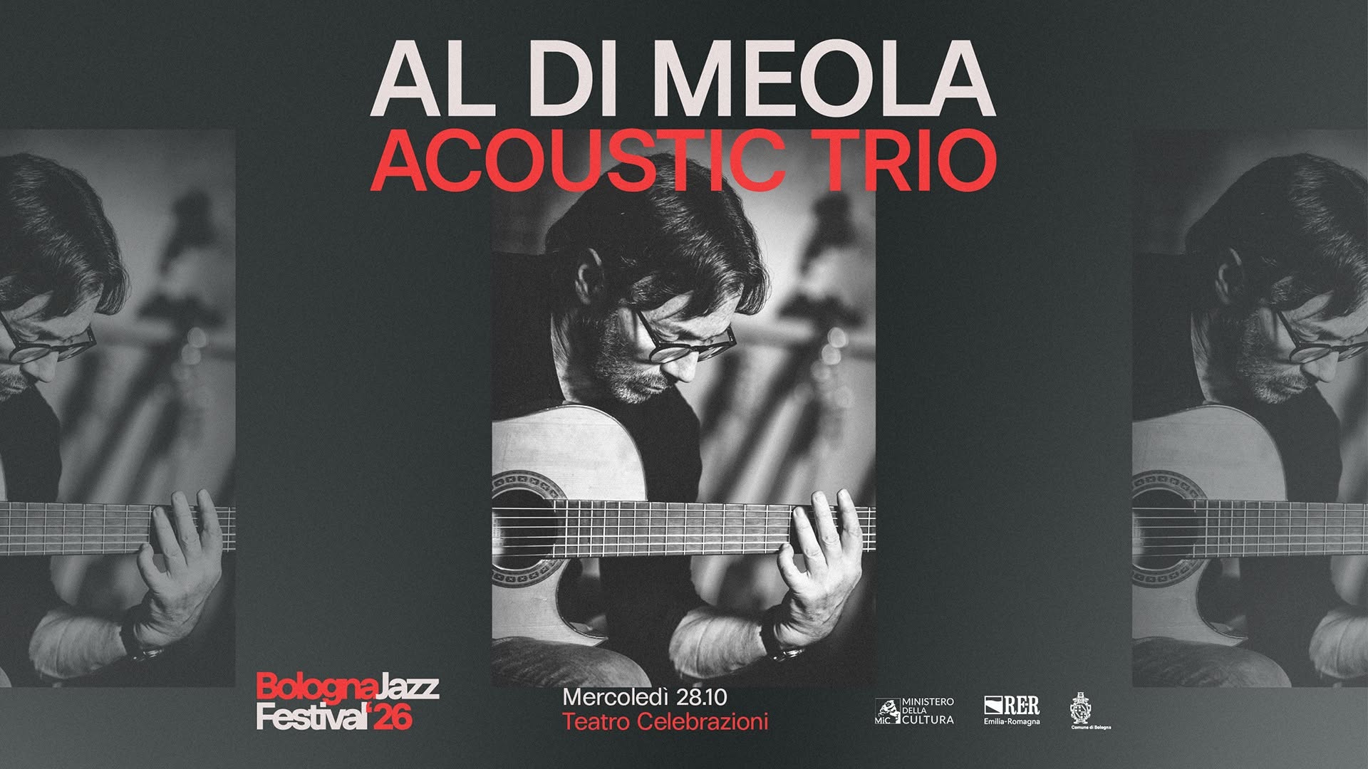 Evento Al Di Meola Acoustic Trio Locandina Al Di Meola Acoustic Trio - mercoledì 28 ottobre ore 21:15 - 23:15