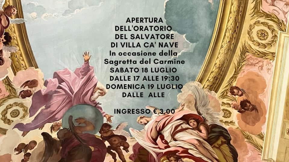 Evento Apertura Oratorio del Salvatore Locandina Apertura Oratorio del Salvatore - da sabato 18 luglio - domenica 19 luglio 2026 ore 17:00 ore 12:00