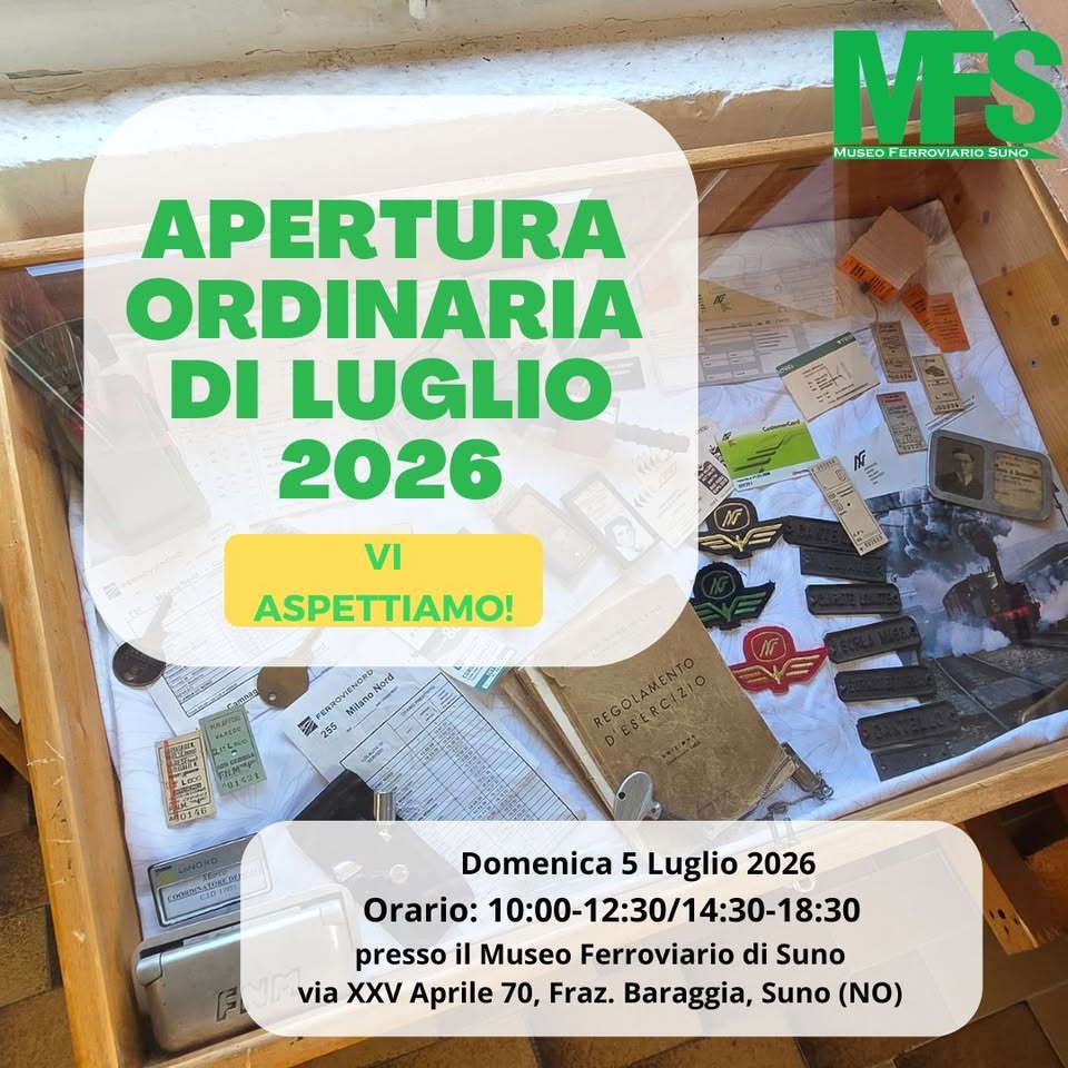 Evento Apertura ordinaria di Luglio 2026 Locandina Apertura ordinaria di Luglio 2026 - domenica 5 luglio ore 10:00 - 18:30