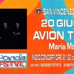 AVION TRAVEL con Maria Mazzotta Trio in prima parte 📍 San Vincenzo (LI) Potrebbe essere un'immagine raffigurante il seguente testo "A SANVINCENZO(LID20 (LI) 2026 ANVINCENI® 20 GIUGNO AVION TRAVEL Maria Mazzotta ondasvonda suonda INIZIOCONCERTIORE 21,30 conINGRESSO conINGRESSOGRATUTO GRATUITO MUSIC FSTVL perinfo +390565 fo+390565707273 707273 EVENTI.COMUNE.SANVINCENZO.LAT +39"